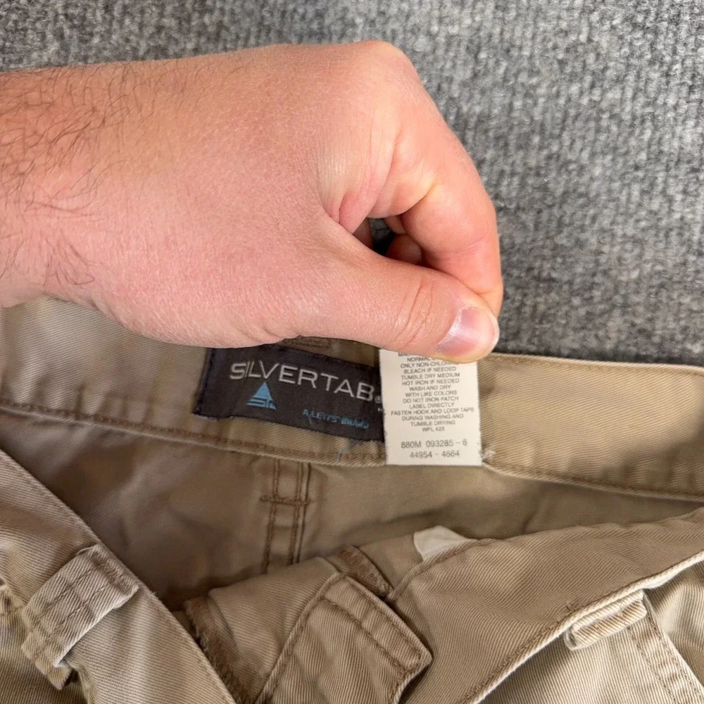 Vintage Levis Silvertab Cargo Pant Men 34x32 Carpenter Skater Baggy Wide Leg